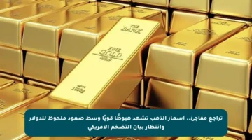 تراجع مفاجئ.. أسعار الذهب تشهد هبوطًا قويًا وسط صعود ملحوظ للدولار وانتظار بيان التضخم الأمريكي